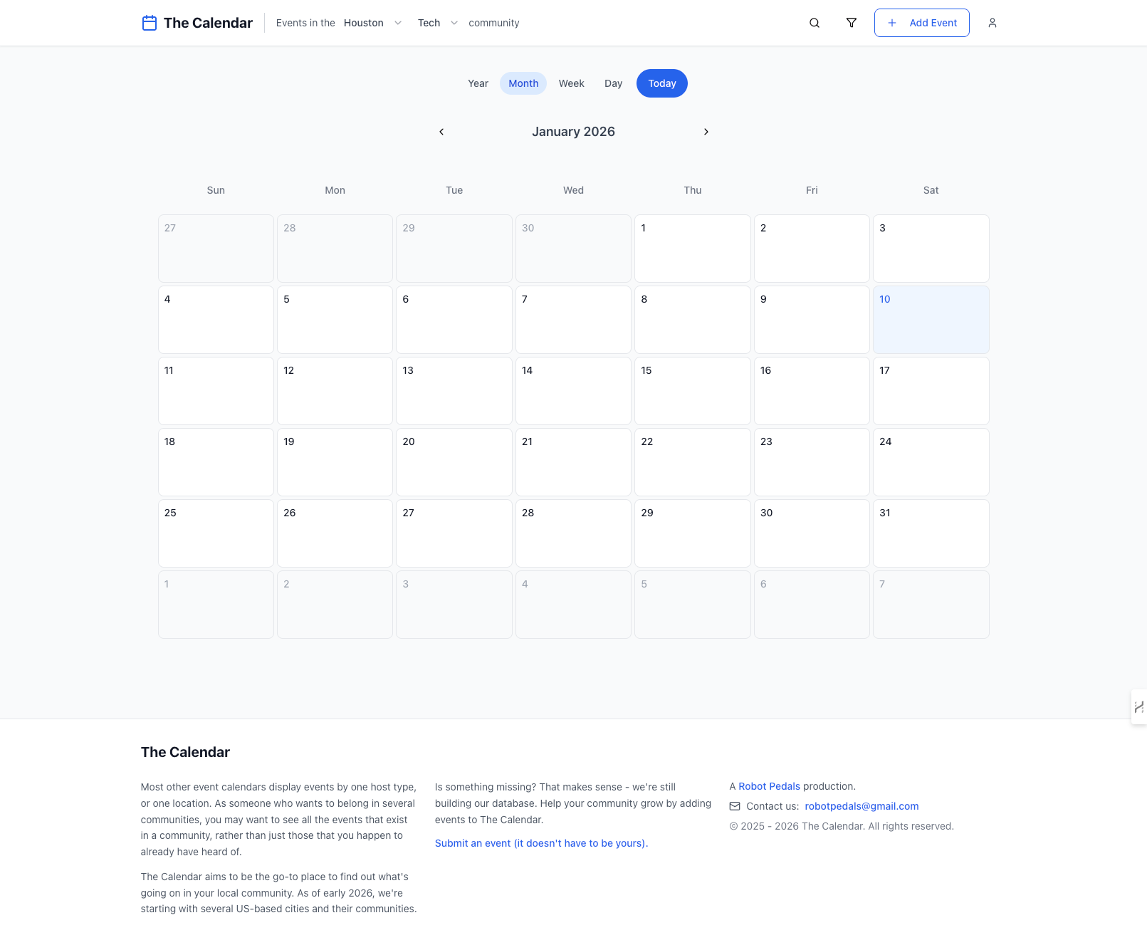 The Calendar app preview